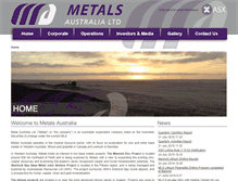 Tablet Screenshot of metalsaustralia.com.au